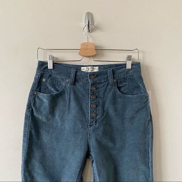 NWT-Free People “Sun Chaser Corduroy” Button Front High Rise (Size:27) - Picture 5 of 11